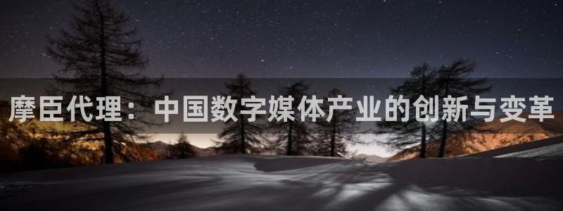 sbobet利记登录：摩臣代理：中国数字媒体产业的创新与变革