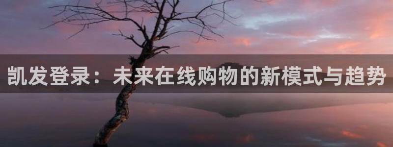 sbobet利记k：凯发登录：未来在线购物的新模式与趋势